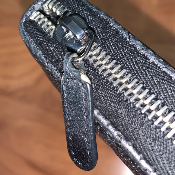 Authentic Chanel Metallic Perforated Quilted Zippy Wallet - Picture 7 of 16